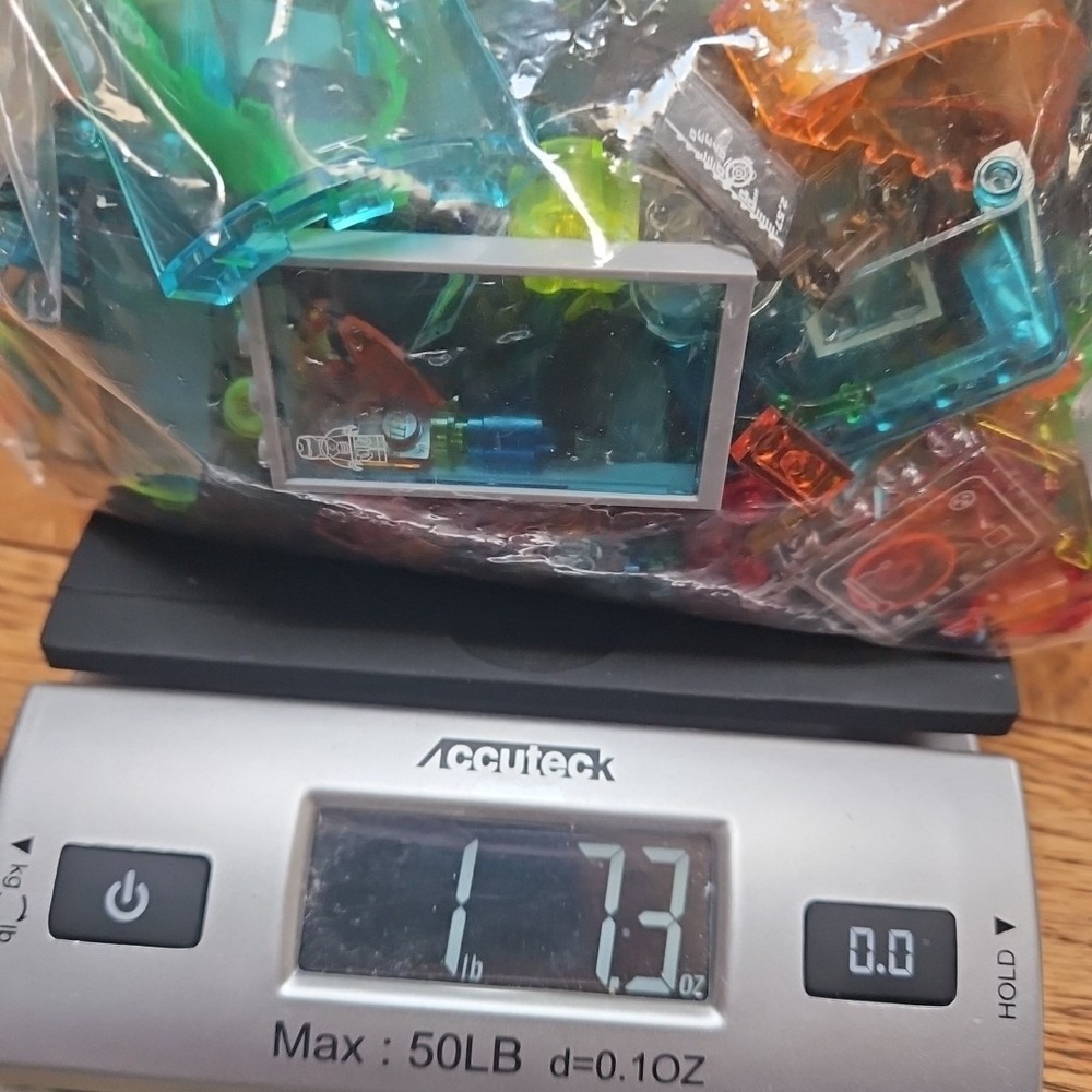 Bulk Lot‎ Of 1.5+ Lbs Loose Translucent Glass Lego Parts & Pieces- Bricks, Tiles
